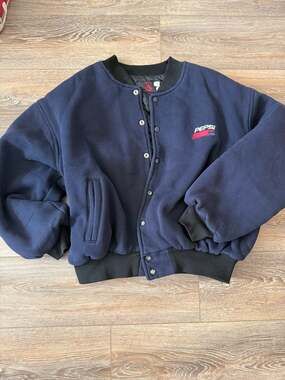 Vintage Sports G Apparel Pepsi Embroidered Varsity Bomber Jacket